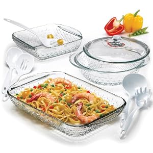 Anchor Hocking 4 Piece Basketweave Design Ovenware Set by Anchor Hocking