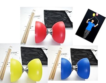 【クリックでお店のこの商品のページへ】Amazon.co.jp ｜ 大道芸 ディアボロ 中国コマ 独楽 こま 3色展開 簡易日本語説明付き アップドラフト オリジナル (黄) ｜ おもちゃ 通販