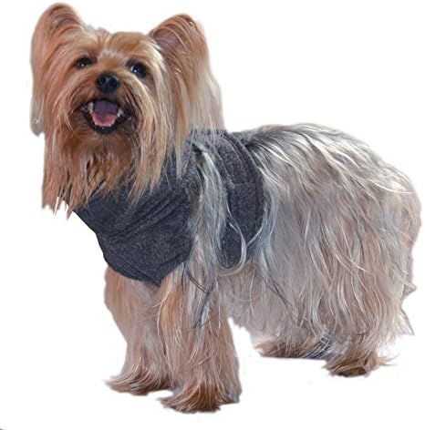American Dog Apparel Fleece Neck and Chest Warmer for Dogs, XX-Small, Charcoal