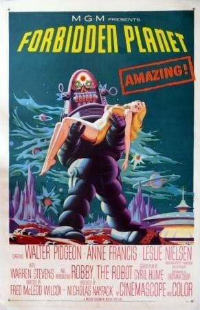 Forbidden Planet Vt Movie Poster Home Theater Decor Metal Tin Sign Wall Art Collection 8 inches x 12 inches