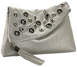 Whiting & Davis Women's Grommets Fold-Over Clutch 1-8850 Clutch