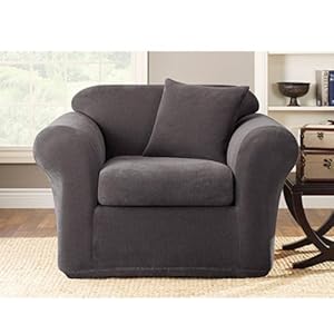 slipcovers chair armchair piece amazon slipcover stretch sure fit metro arm surefit furniture