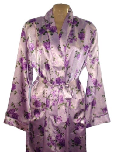 Purple Satin Robe