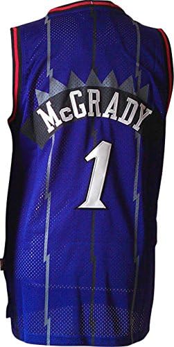 Toronto Raptors 1 McGrady Customized Purple Mesh men`s Jersey SIZE S