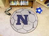 US Naval Academy Soccer Ball 29 Round Floor Mat (Rug) - Navy Midshipmen NCAA College Athletics