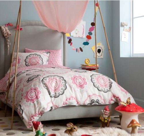 DwellStudio Zinnia Rose Twin Duvet Set