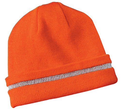 CornerStone - Safety Beanie with Reflective Stripe. CS800 under High-Visibility in The Apparel Store