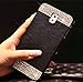 Galaxy Note 4 Case,JANDM 3D Bling Crystal Brushed Metal Aluminum PC Back Case Cover for Samsung Galaxy Note 4 n9100(Black)