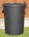 110 Litre Black Bin/Refuse Bin With Lockable Lid