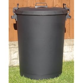 110 Litre Black Bin/Refuse Bin With Lockable Lid (made in the uk)
