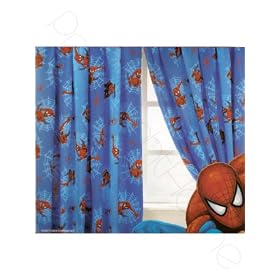 Spiderman 'Spideys Web' Curtains 54" Drop