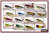 Lot of 16 2.4" Holographic Metallic Color Shad Bass Topwater Fishing Lures Poppers