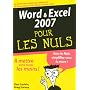 Word et Excel 2007 pour les Nuls