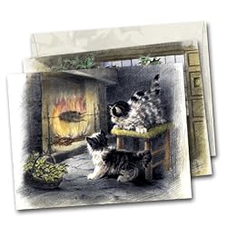 Winter Fun - Box Set of 12 Assorted Greeting Cards and Patterned Envelopes