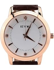 Fashion Men Women Stainless Steel Leather Quartz Watch PU Leather Fashion & Casual & Commercial
