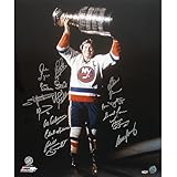Steiner Sports NHL New York Islanders Dennis Potvin with Stanley Cup in the Dark 16 Signature 20x24 Photo
