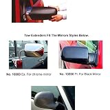 Custom Towing Mirrors For Dodge ~ Dakota ~ 1998-2004 ~ Black ~ Will Not Fit 5x7 Sport... by CIPA
