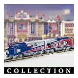 Collectible NFL Football New York Giants Express Electric Train Collection