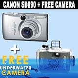 cheap Canon PowerShot SD890IS 10MP Digital Camera with 5x Optical Image Stabilized Zoom + FREE Intova 35mm Daylight Sports Utility Waterproof Camera