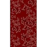 IMAGE OF Italia Floral Red Contemporary Rug Size: Runner 2'2