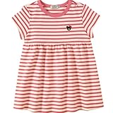 ダブルB(MIKIHOUSE) EverydayDouble_B ボーダー半袖ワンピース 120 白×ピンク(72)