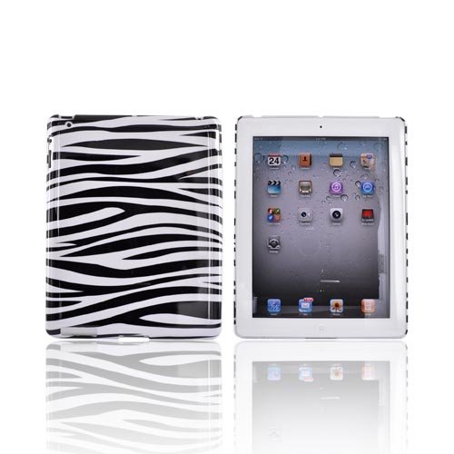 Black White Zebra Hard Plastic Back Cover Case Cover For Apple iPad 2