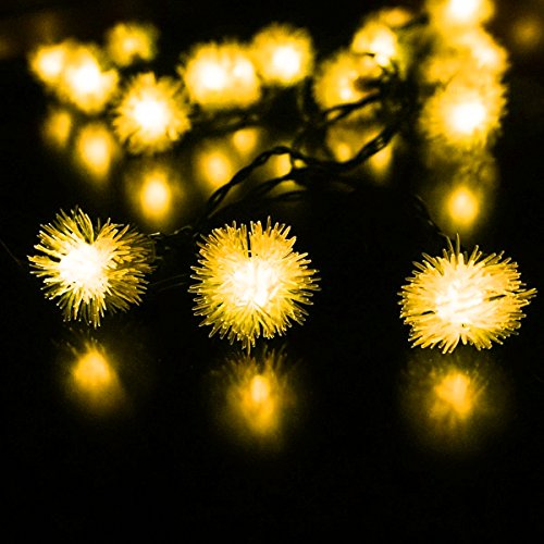 Led sopotek led 4.8m 20 led solar outdoor string fairy lights chu…