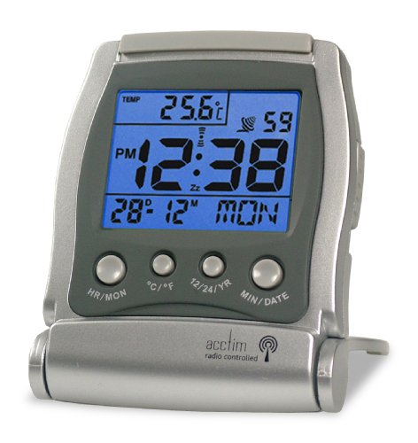 AcctimMetz Radio Controlled Travel Alarm Clock
