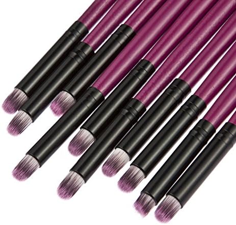 RYLA 5 Pieces/set Pro Fashion Cosmetic Makeup Brush Tool Dual Ends Brush Eye Shadow Brush Lip Brush(Rose Red)