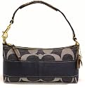 AUTHENTIC COACH SIGNATURE STRIPE DENIM SMALL HOBO 11177