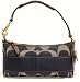 AUTHENTIC COACH SIGNATURE STRIPE DENIM SMALL HOBO 11177