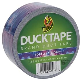 Duck Brand Colored Duck Tape, 1.88 Inches x 10 Yards, Totally Tie Dye (1344909)