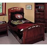 NFL San Francisco 49ers Football Team Comforter Set with 2 Shams for Twin or Full Bed