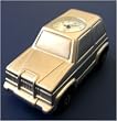 SUV Car Shaped Mini Desk Clock - Silver