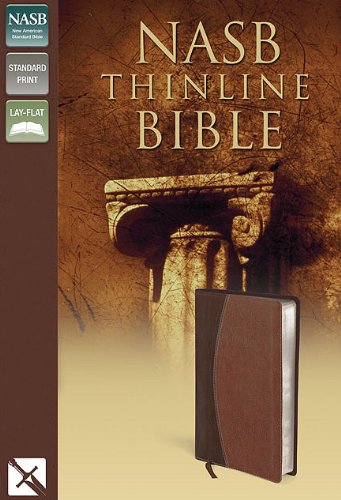 NASB, Thinline Bible, Imitation Leather, Brown/Brown, Lay Flat