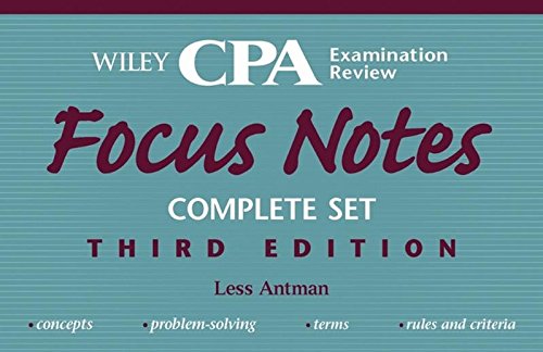 Wiley CPA Examination Review Focus Notes, 4Â Volume Set