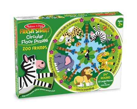 Childrens Toyshop  Toys : Melissa & Doug Zoo Friends Fresh Start Circular Floor Puzzle