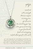 Sterling Silver Yoga Pendant Necklace with Chain. A Tree Within was written during a hot yoga class and tree pose. I love that in order to do this pose, you need to both ground and relax your feet while stretching upward. You find power in your core in order to do this. And as I have yet to really fully master this pose, I continue to try. I think it is a nice parallel to life... always looking for balance between your spiritual and physical life; stretching yourself to go outside of yourself.