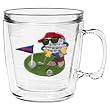 Dude 12 oz Insulated Coffee Mug, Clear (Licensed Be the Ball design)