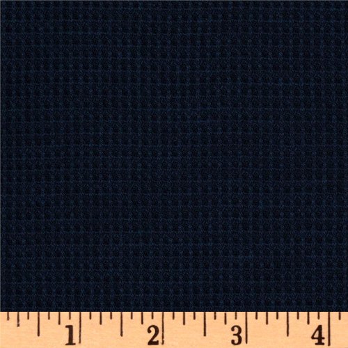 68 Wide Thermal Knit Navy Fabric By The Yard