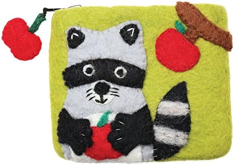 Felt Coin Purse - Raccoon - Wild Woolies (P)