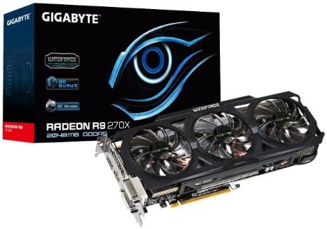 Gigabyte R9 270X GDDR5-2GB 2xDVI/HDMI/DP OC Graphics Card (GV-R927XOC-2GD) PC, Computer, Hardware