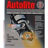 4 Autolite DOUBLE PLATINUM Spark Plugs #APP3924 