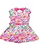 Shopkins Girls' Scuba Skater Dress w/Belt and Bow In the Back Pink Size 7
