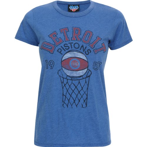 Junkfood Detroit Pistons Heathered Womens T-Shirt Small