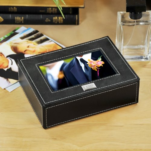 willow tree stores:Cathy's Concepts 4007 Photo Box with Silver Stamp Initials
