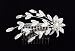 Small Butterflies Flowers And Silvery Leaves comb for Weddings, Proms, quinceanera or pageants