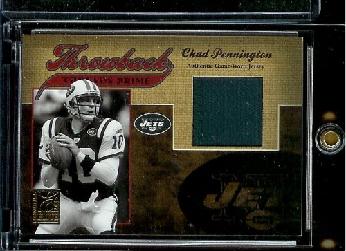 2005 Donruss Elite Chad Pennington Throwback Threads Jersey 18/25 New York Jets Football Card - Mint Condition - Shipped In Protective Display Case