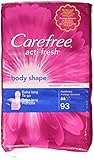 Carefree Acti-Fresh Body Shape Pantiliners Extra Long Unscented - 93 CT