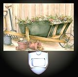Country Wheelbarrow Decorative Night Light